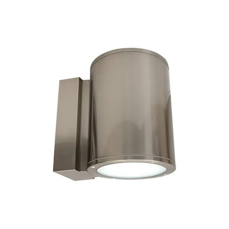 Westgate 8 in. 3CCT-Selectable LED Outdoor Cylinder Up/Downlight, 80W, Brushed Nickel WMC8-UDL-MCT-BN-D